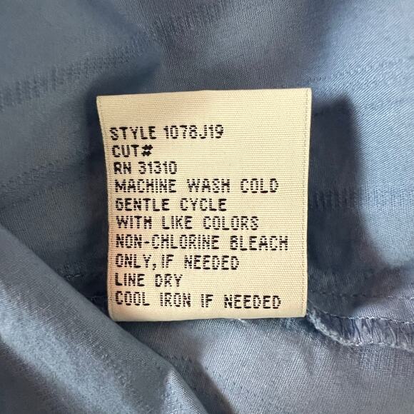 B Works Vintage Y2K Blue Button Down Long Sleeve Top Size Small - Picture 10 of 11